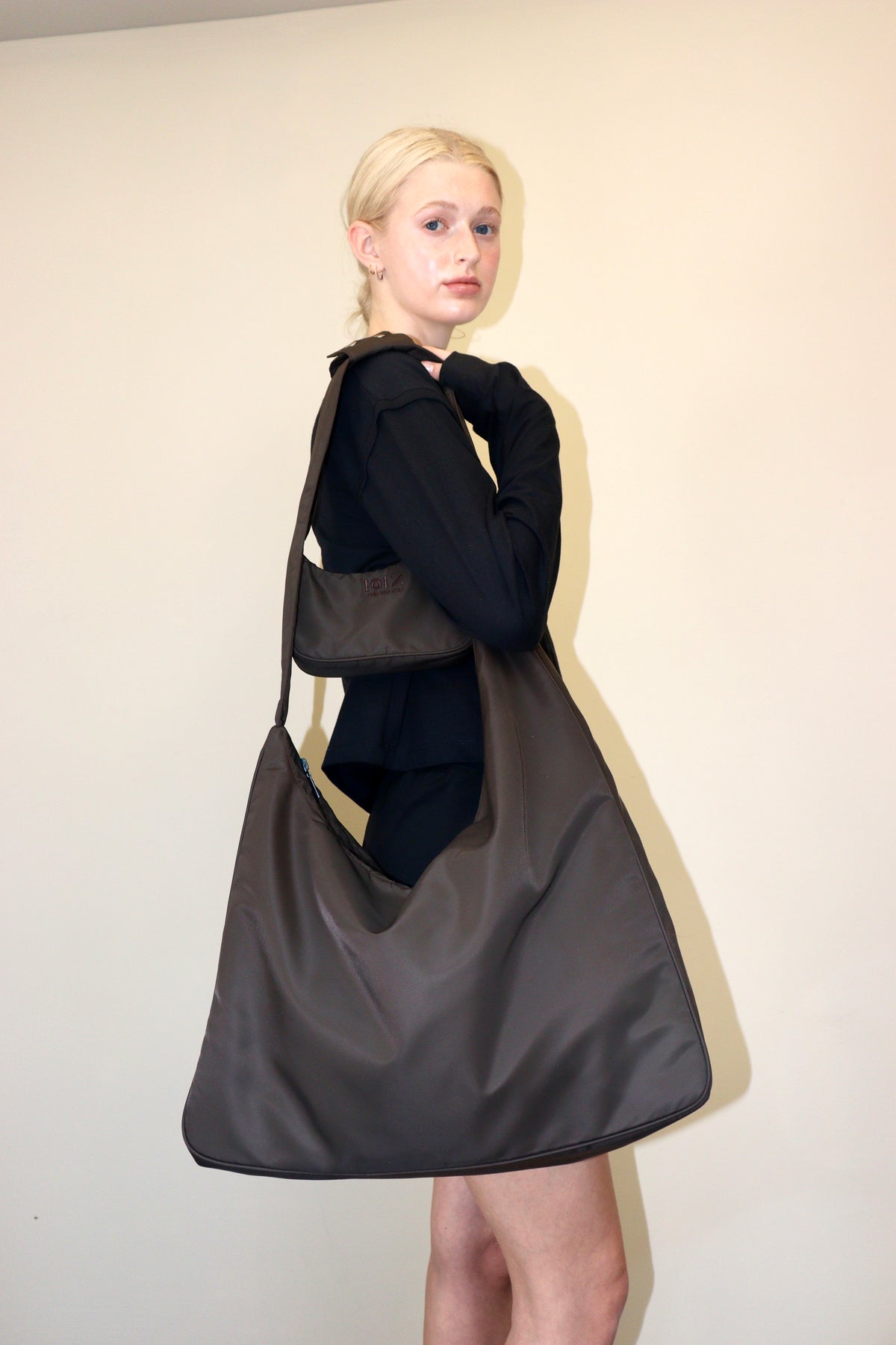 Dark Brown Maxi Crescent Bag