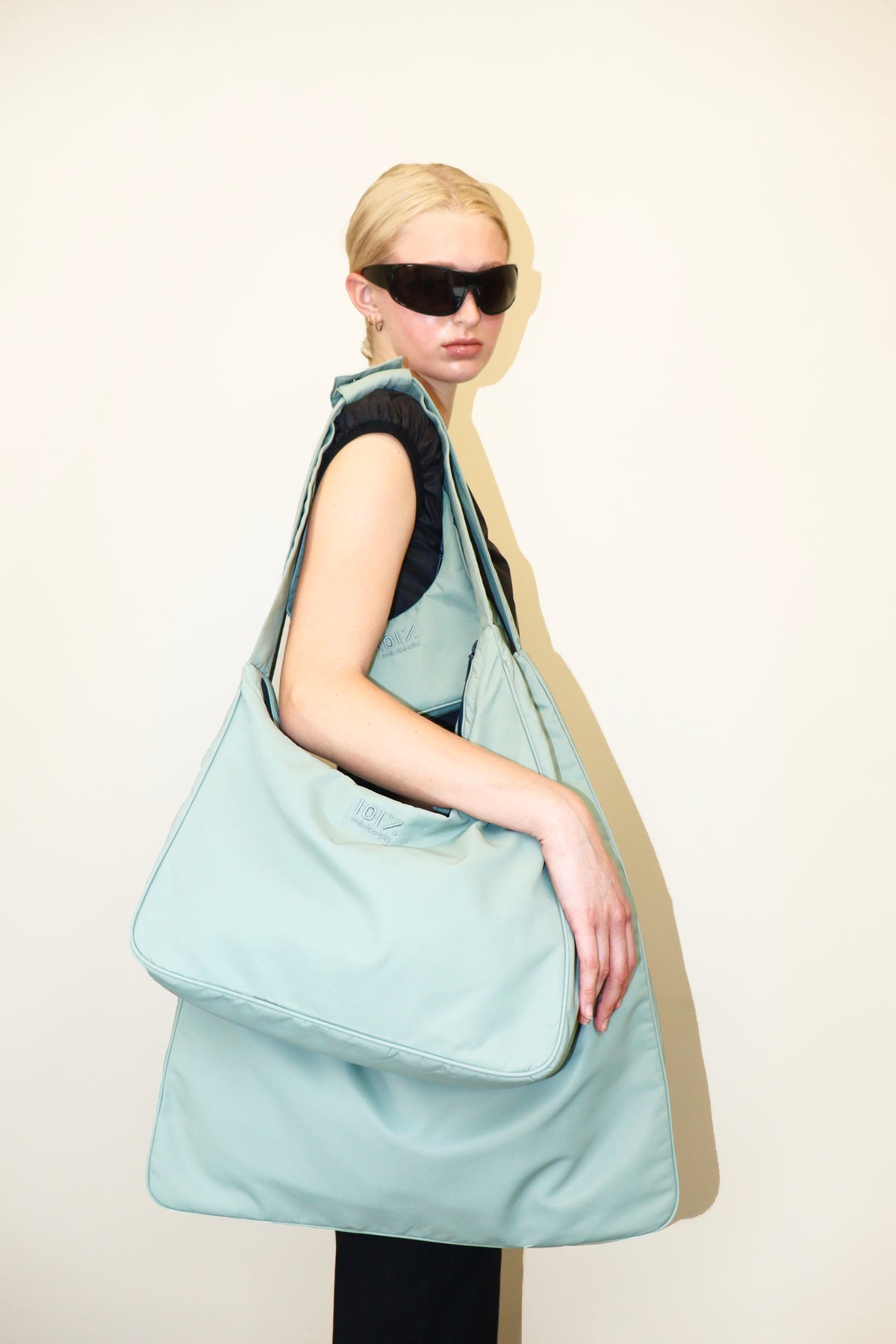 Pale Green Midi Crescent Bag