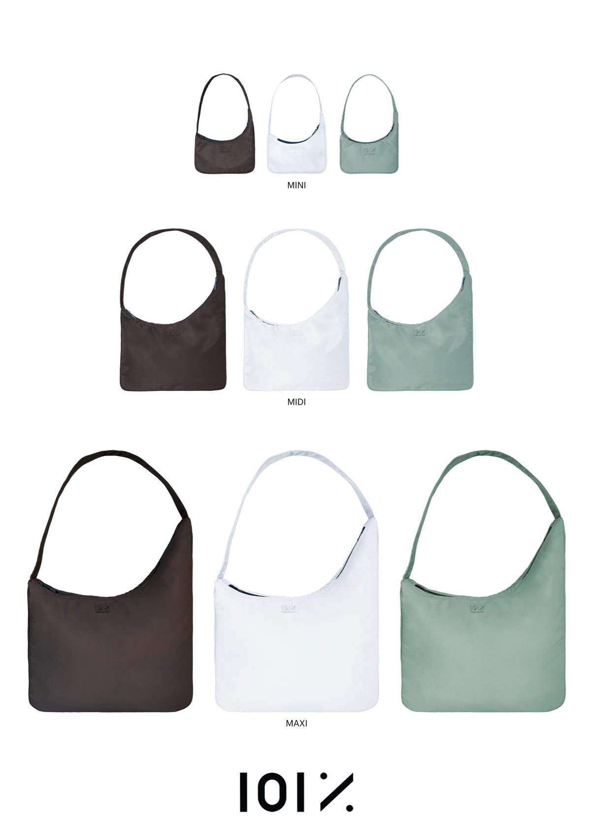 Sky Grey Maxi Crescent Bag