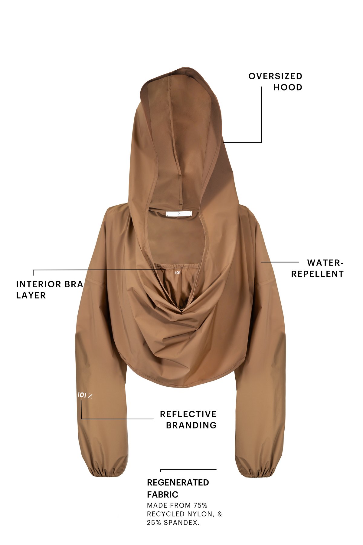 Caramel Draped Windbreaker