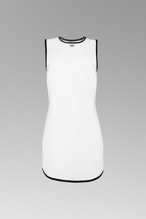White Mesh Core Dress