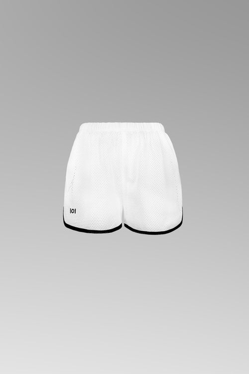 White Mesh Short