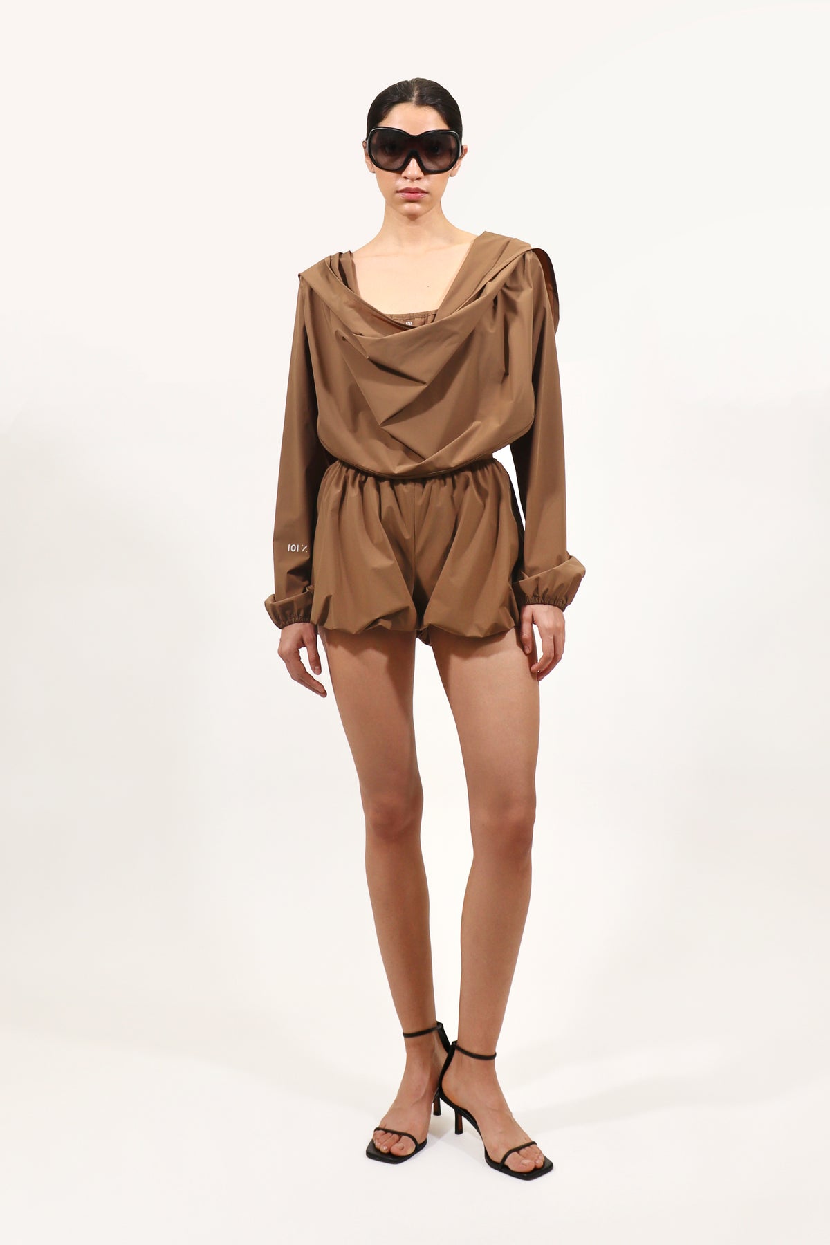 Caramel Draped Windbreaker