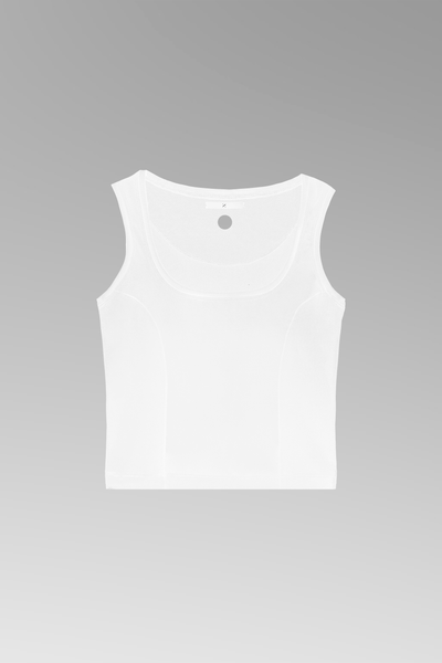 White Square-Neck Tank Top
