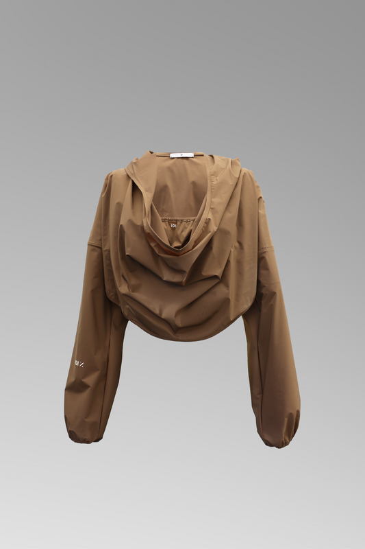 Caramel Draped Windbreaker