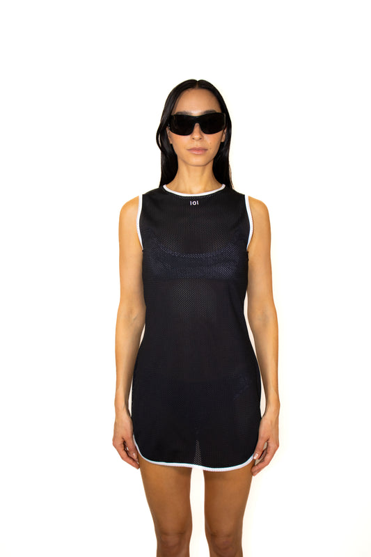 Black Mesh Core Dress