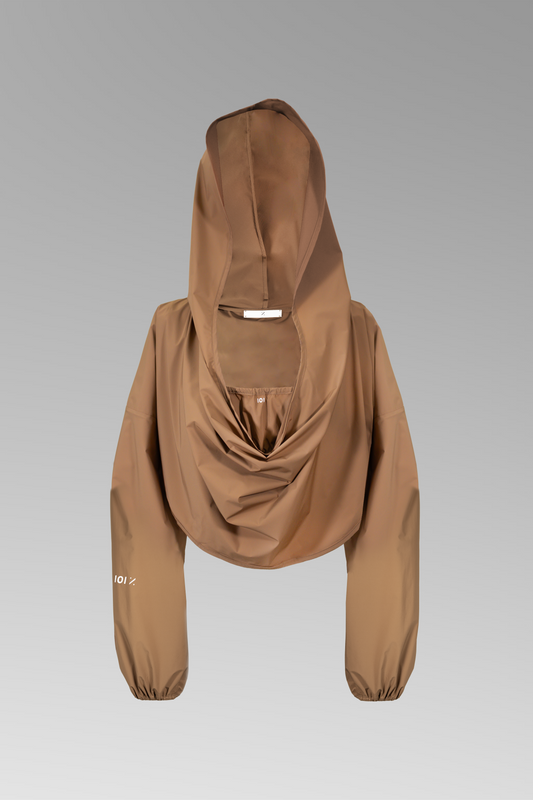 Caramel Draped Windbreaker