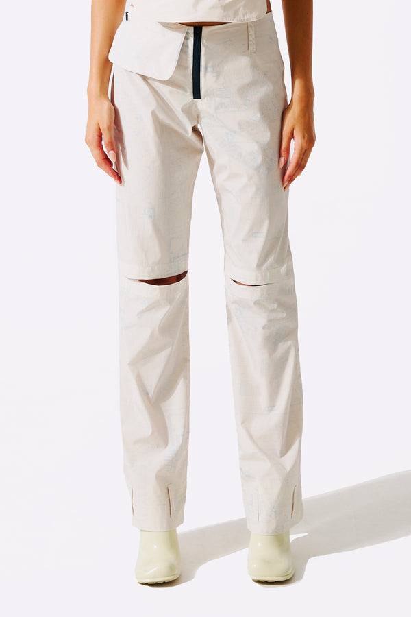 Slit-Knee Trousers