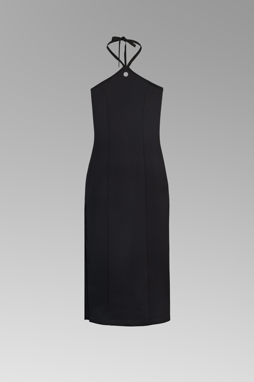 Black Cross-Neck Dress