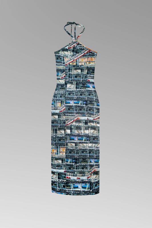 Black Cross-Neck Dress