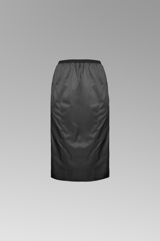 Midi silk-nylon skirt