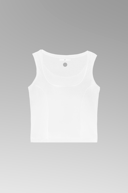 White Square-Neck Tank Top