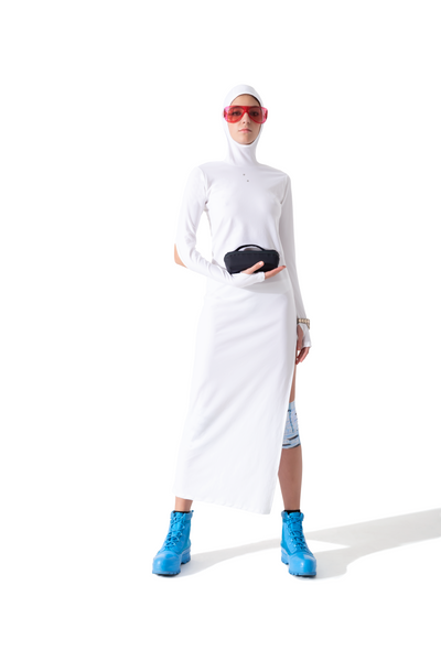 White Balaclava Dress